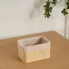 Cesta de armazenamento Tecido de vime tecido de bambu Mesa de centro de mesa Cesta de chaves de brinquedo diversos Cesta de lanches de cosméticos Cesta de armazenamento