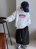 Michael Xie Roupa Infantil Moletom Masculino com Forro de Lã, Espessado para Outono e Inverno, Novo Moletom de Lã Infantil Estilo Coreano para Crianças Maiores