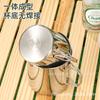 Taza de agua plegable de acero inoxidable 304 para exteriores, camping, portátil, barbacoa, taza de cerveza, café, picnic, montañismo, agua hirviendo, juego de 4 piezas