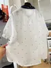 Camisa Manga Curta Poá Lapela Feminina 2026 Super Quente Rejuvenescedora Verão Estilo Fino Super Bonita Estilo Coreano Top Pequeno Tendência