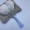 Yixiangfei hebilla de seguridad de tres colgantes borla 12 cm borla cheongsam vestido cara de caballo colgante de jade decoración colgante de cintura tapeta de presión paso prohibido