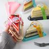 Caja para pastel de mousse triangular estilo japonés anti-vaho de 8 pulgadas durian matcha arcoíris caja de corte multicapa