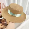 Sombrero de paja con ala ancha y tiras para mujer, estilo coreano, transpirable, para verano, playa, vacaciones, pescador