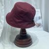Chapéu de pescador solto traseiro de cor sólida simples estilo japonês feminino outono e inverno simples casual all-match frente longo traseiro curto chapéu de bacia chapéu quente