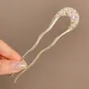 Horquilla China en Forma de U Súper de Hada, Nueva Horquilla Doble de Perlas en Forma de U Estilo Chino, Accesorio para el Cabello Hanfu Estilo Antiguo, Horquilla Simple y de Alta Gama para Mujeres