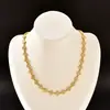 Set de Accesorios de Moda Cruz Cuatro Hojas Full Pedrería Collar Clavícula Pulsera Acero Inoxidable Galvanoplastia al Vacío Venta al por Mayor Directa de Fábrica