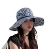 Sombrero de Pescador Flor de Ola para Mujer, Sombrero de Sol con Protección Solar para Verano, Estilo Coreano Versátil para Vacaciones en la Playa, Sombrero de Sol de Ala Ancha para Proteger el Rostro