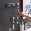 Soporte de Almacenamiento para Cepillo de Dientes Eléctrico Colgante de Pared Sin Perforaciones Soporte Colgante de Pared Inodoro Almacenamiento para Cepillos de Dientes de Pareja Soporte para Cepillos de Dientes