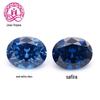 Cor especial forma de ovo qualidade 5A cor 29# azul safira claro 30# safira azul zircônia pedra bruta à venda estoque pedra bruta