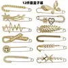 Broche para Marcar a Cintura, Conjunto Simples em Forma de Cabaça Anti-Exposição, Broche para Lenço, Broche de Pérola, Broche Elegante