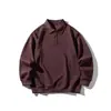 Sudadera Nueva Otoño 2025 Cuello Solapa Hombre Empalmada Color Sólido Estilo Japonés Retro Moderna Holgada Camisa Base Pareja Casual