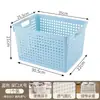 Cesta de almacenamiento de plástico para uso doméstico, caja de almacenamiento de escritorio, cesta de almacenamiento para artículos varios de cocina, caja de bocadillos y juguetes para jardín de infantes