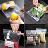 Bolsas Ziploc, Bolsas de Sellado Domésticas de Grado Alimenticio, Bolsas para Conservar la Frescura de Doble Costilla Extraíbles, Bolsas de Plástico para Sellado de Snacks para Refrigerador, Bolsas de Embalaje