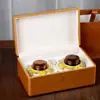 Yuerui Latas de Té Esmaltadas Cajas de Regalo Almacenamiento de Materiales Medicinales de Alta Gama Sello Pequeño Altar Cerámico Botella de Té Grande Vacía