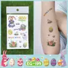 Ricklon Transfronterizo Nuevas Pegatinas Brillantes de Pascua Dibujos Animados Infantiles Lindos Conejo Impermeable Huevo Pegatinas de Tatuaje