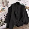 Blazer Feminino Amarelo com Cadarço Nova Coleção Primavera & Outono 2025 Estilo Coreano Slim Fit Elegante Moda Moda Blazer Pequeno