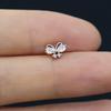 Gabe Europeu e Americano Cross-border Fashion Trend Butterfly L-bar Nariz Nail Star Puncture Nariz Nail Color Zircon Nose Nail Jewelry
