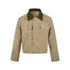 "Maillard Graduado" estilo vintage old money nicho de alta gama Harrington Cleanfit, abrigo corto y ancho