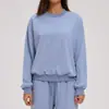 Moletom Confortável Zechuang com Gola Redonda Outono e Inverno Manga Longa Solto Casual Roupa Externa Esportiva para Corrida ao Ar Livre Moletom 7025