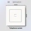 Panel de interruptor de luz de plástico blanco estilo británico de Hong Kong y Macao, enchufe de 13A con carga USB y carga rápida tipo C, panel de interruptor de luz estándar UK/US