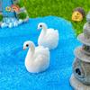 Animais em Miniatura de Simulação em Resina, Cisnes, Ouriços, Acessórios DIY, Enfeites de Paisagem para Mesa, Decorações Criativas Atacado