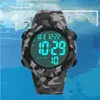Reloj Electrónico Deportivo Camuflaje Nuevo para Hombre Estudiante Multifuncional Impermeable Pantalla Grande Reloj Militar Reloj Deportivo para Ancianos