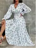 Ropa de Mujer Europea y Americana en Stock Amazon Aliexpress Transfronterizo Tk Primavera y Otoño Nueva Moda Estilo Francés Vestido de Manga Larga para Mujer