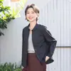 Chaqueta de solapa de color liso versátil Yun Yun 2026 Primavera Nueva Camisa casual Top Moda femenina Chaqueta holgada