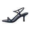 2023 Zapatos de Tacón Alto Gatito para Mujer Sandalias con Cremallera y Adornos Metálicos Estilo Coreano para Mujer Tacones Altos de Verano para Mujer Sandalias de Tacón de Aguja para Mujer