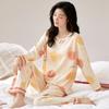 2024 Pijamas Feminino Primavera e Outono Imitação de Algodão Pull Rack Pullover Roupas Femininas Roupas Domésticas Estudante Bonito Terno Casual