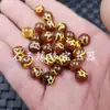 Ágata Vermelha e Amarela Contas Dzi Contas Redondas Jade Contas Soltas Dentes de Tigre Vaso Nobre Três Olhos Pulseira Colar Acessórios de Joalheria Contas