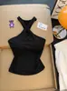 Top de tirantes hueco dulce estilo coreano para mujer, nuevo de verano ajustado, estilo dulce y picante, sexy, único, versátil