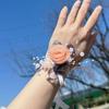Corsage de pulso casamento noiva damas de honra flor de pulso casamento melhor amiga pulseira estilo floresta crianças dança flor de pulso