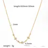 Conjunto de joias de colar e pulseira em aço inoxidável com diamante colorido de trevo de quatro folhas, corrente de clavícula com diamante incrustado, corrente de dedo, luxo leve, toque de alta qualidade