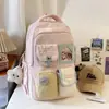 Nueva Mochila Escolar Estilo 2026 para Mujer, Estilo Ins Dopamina Color Sólido Simple Gran Capacidad Juego de Mochila de Dos Piezas para Estudiantes de Primaria y Secundaria