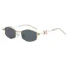 Nuevas Gafas de Sol Ovaladas de Metal con Incrustaciones de Diamantes de Estilo Transfronterizo de Gama Alta para Mujer, Gafas de Sol Modernas y Versátiles, Gafas de Sol a la Moda