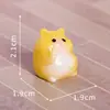 Miniatura de paisagem cartoon pudim hamster figura fofa, acessórios de decoração DIY para cenário de casa de bonecas, pequeno ornamento de mesa