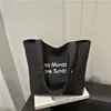 Bolsa de Lona Americana Retro Estilo Ins Verano 2025 Gran Capacidad Estudiante Ropa de Trabajo Bolso de Hombro Literario Bolso Tote para Clase