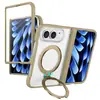 Aplicable a funda de teléfono iPhone duo cola magnética soporte de rotación 360 eje central magnético funda protectora plegable Apple