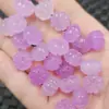 Contas de Abóbora Violeta Contas Soltas de Jade Quartzo Roxo Pedra de Jade Melão da Sorte Contas de Ábaco Fivela de Jade Pulseira Acessórios de Joias Contas