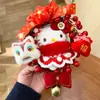 Llavero Exquisito y Lindo Original de Hello Kitty Sudadera con Capucha de Felpa Conejo Tejido Colgante para Bolsa de Oficial de Policía