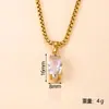 Pingente Único Moda Transfronteiriça Pingente Céu Estrelado Quadrado Geométrico Simples Triângulo Gota D'água Pingente de Zircônia Acessórios