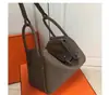2025 Bolsa Lindy Padrão Lichia Couro Bovino de Primeira Camada Bolsa de Ombro Único Transversal Bolsa para Moto Bolsa de Médico Bolsa Macia Mini
