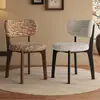 Silla de comedor de diseño minimalista italiano de madera maciza, silla nórdica, silla moderna simple para el hogar con respaldo, mesa y sillas de comedor de lujo ligero