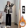 Calça de Maternidade Outono Inverno Com Veludo Por Dentro Roupa Externa 2026 Novo Estilo Para Mulheres Baixas Durante a Gravidez Cordão Não Apertado na Barriga Calça Longa de Veludo Cotelê Roupas de Outono