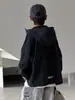 Chaqueta cortavientos estilo ropa de trabajo para niños, nueva colección primavera/otoño, chaqueta con capucha de corte holgado, top funcional estilo japonés para niños mayores, moderno
