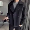 Abrigo de lana Artístico para hombre nuevo diseño primavera y otoño cortavientos chaqueta corta top abrigo de moda