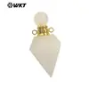 WT-P1983 Colgante de Diseño Único Hexagonal Geométrico con Piedra Colorida para Botella de Perfume, Accesorios para Collar de Mujer