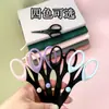 16cm Cabello Negro Tijeras de Corte Negro Anti-Óxido Papelería de Oficina Tijeras para Manual de Estudiante Tijeras Hechas a Mano para Cortar Papel Tijeras de Hoja Negra