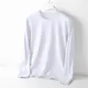 Camiseta Térmica Versátil Masculina de Manga Longa, Dupla Face, com Gola Alta Parcial, Cor Sólida, Camada Base para Outono